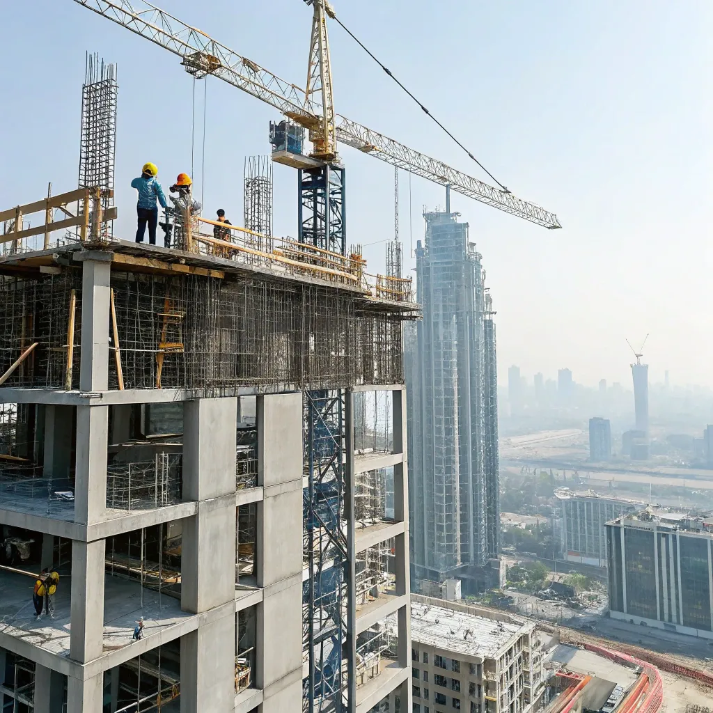 High-rise building under construction